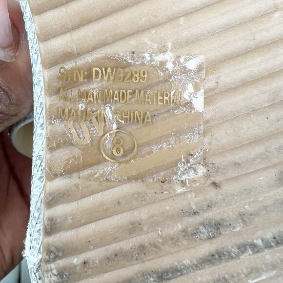 Verano Rio Rhinestone Embellished Platform Wedge Heel Slide Sandal Silver Size 8 - Picture 11 of 13